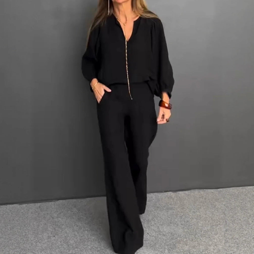 Ensemble Casual Coton-Lin Élégant