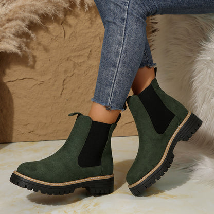 Bottines Mi-Hautes Look Tendance
