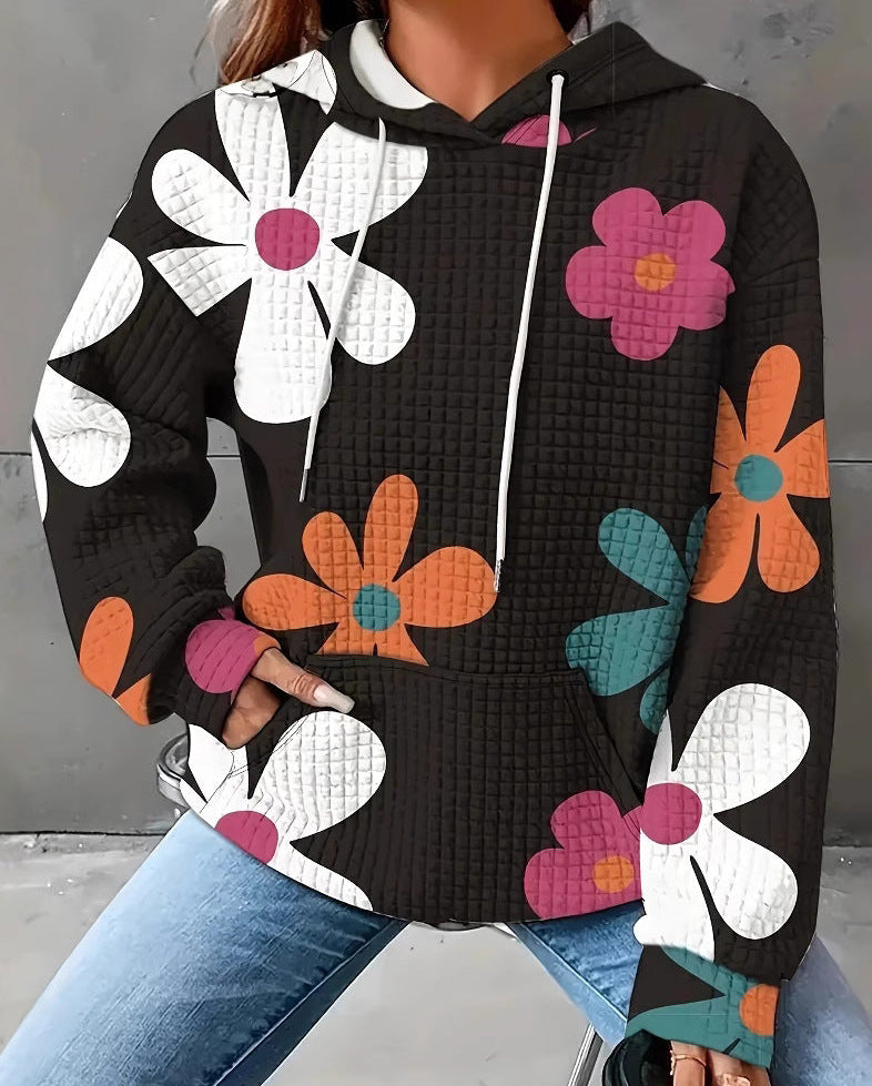 Sweat Capuche Motifs Modernes