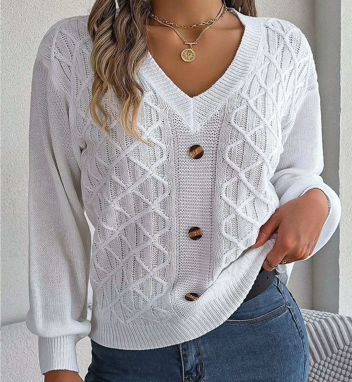 Pull Décontracté Manches Lanternes