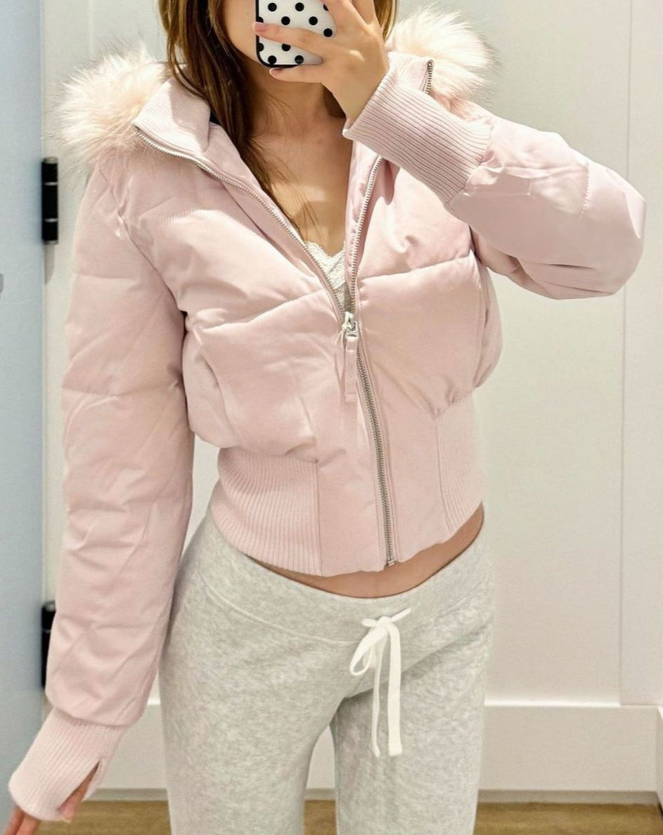 Veste Courte Rétro Fourrure