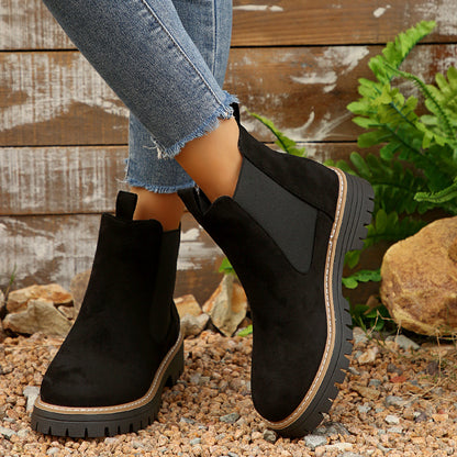 Bottines Mi-Hautes Look Tendance