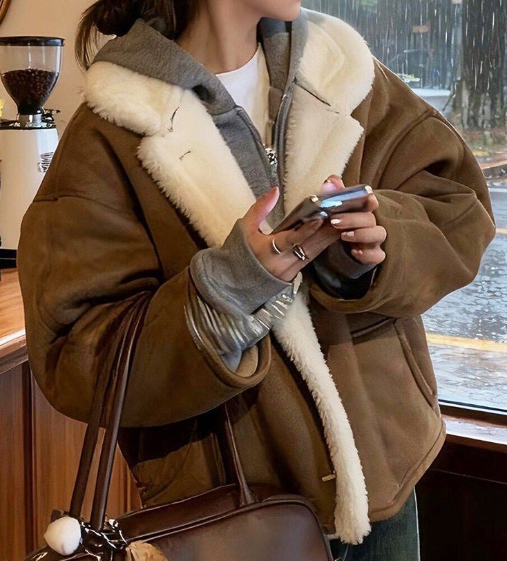 Veste Courte Laine Épaisse