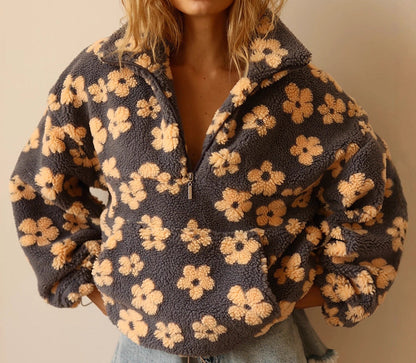Sweat Fleurs Coupe Loose