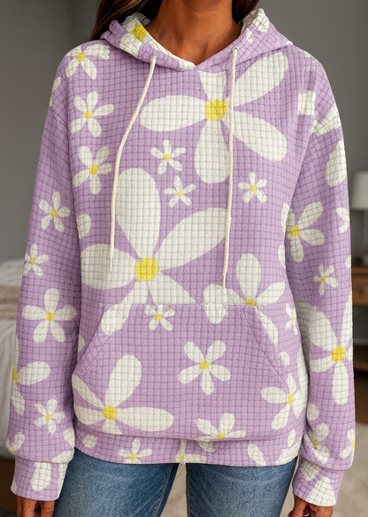 Sweat Capuche Motifs Modernes