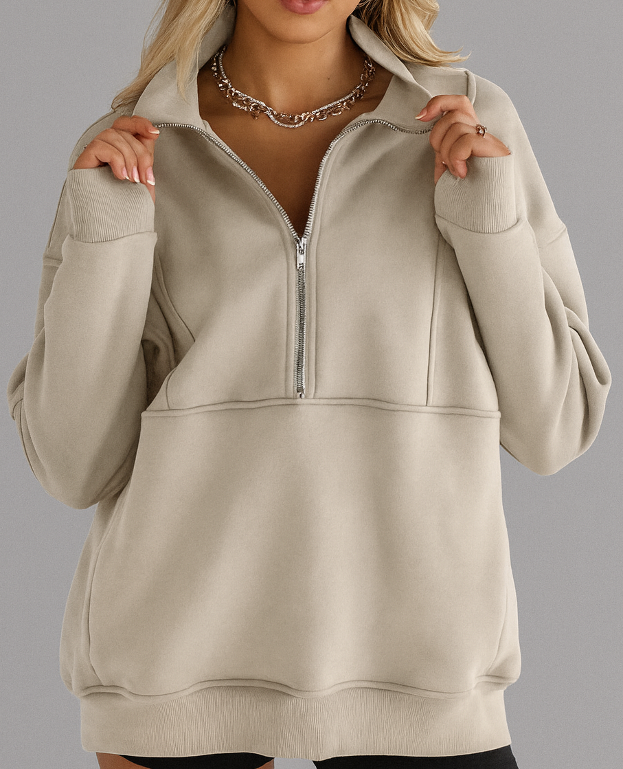 Sweat Zippé Coupe Ample