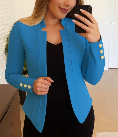 Blazer uni décontracté et professionnel