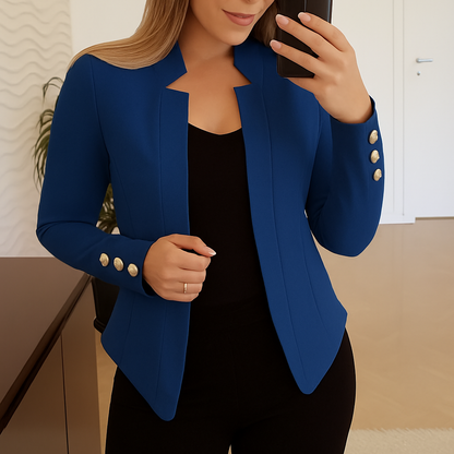 Blazer uni décontracté et professionnel