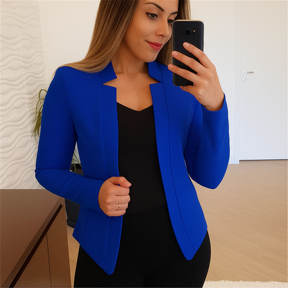 Blazer uni décontracté et professionnel