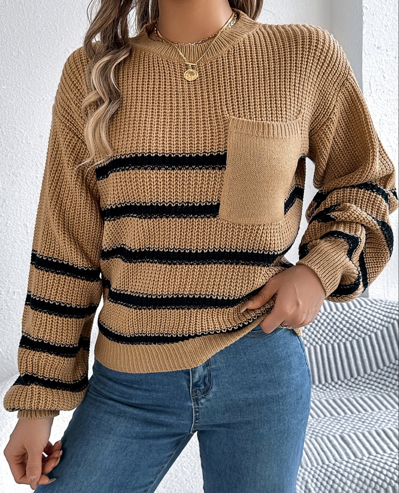 Pull Doux Rayures Élégantes